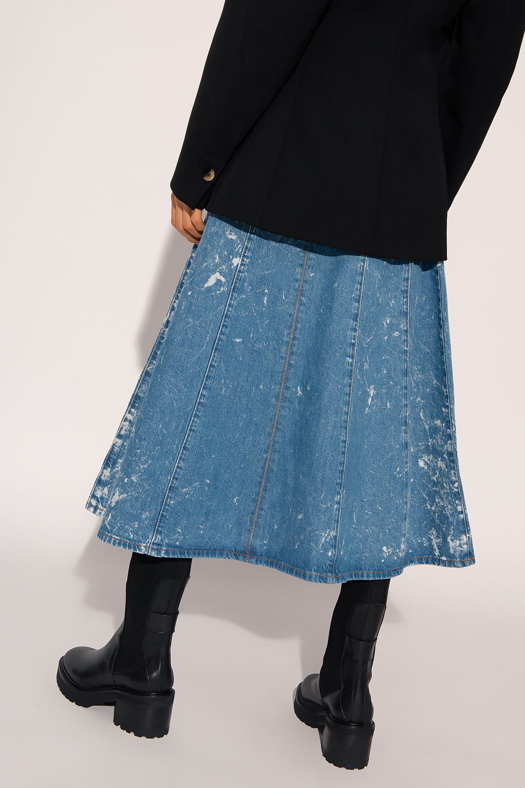 【関税＆送料込み】Ganni Denim Animalier Skirt Ganni Print Denim Skirt - Leopard | Garmentory